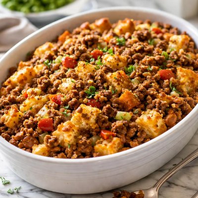 Image of Cornbread Spicy Sausage Stuffing Dressing