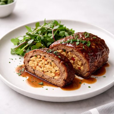 Image of Cornbread Stuffed Meatloaf