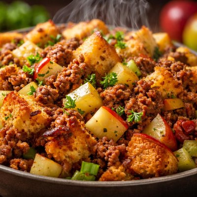 Image of Cornbread Stuffing with Sausage and Apples