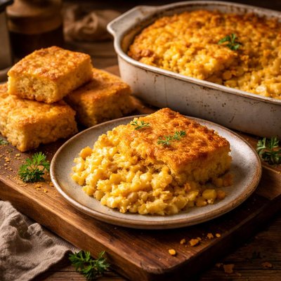 Image of Cornbread with Corn Casserole