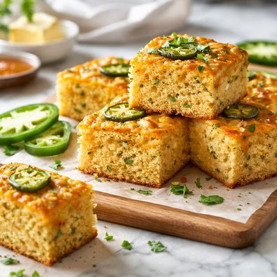 Image of Cornbread with Jalapeno and Cheddar Cheese