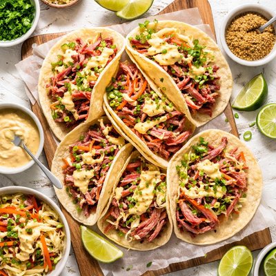 Image of Corned Beef and Cabbage Tacos