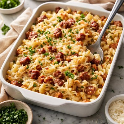 Image of Corned Beef Cabbage Macaroni Bake