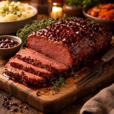 Image of Corned Beef with a Plum Glaze Slow Cooker