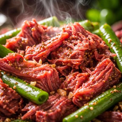 Image of Corned Beef with Green Beans