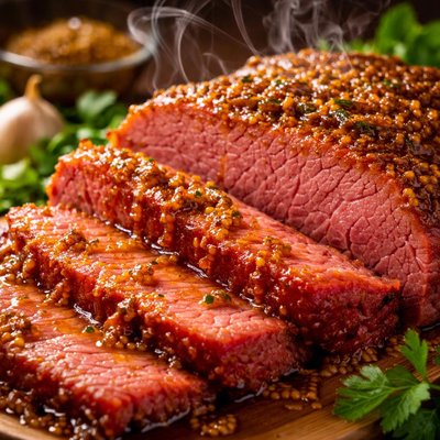 Image of Corned Beef with Mustard Glaze
