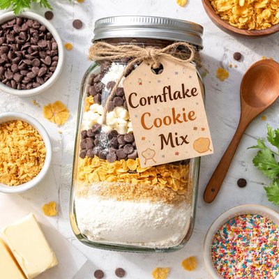 Image of Cornflake Cookie Mix in a Jar