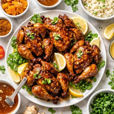 Image of Cornish Game Hens with Curry Apricot Glaze