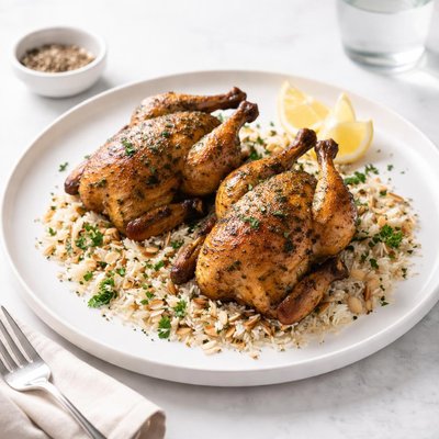 Image of Cornish Hens with Rice Pilaf