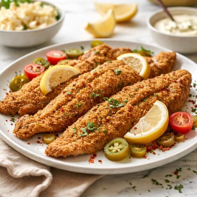 Image of Cornmeal Crusted Trout Catfish