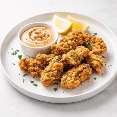 Image of Cornmeal Fried Oysters with Chipotle Mayonnaise
