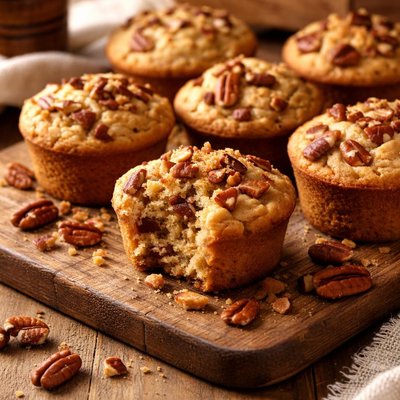 Image of Cornmeal Muffins with Bacon Bits and Pecans