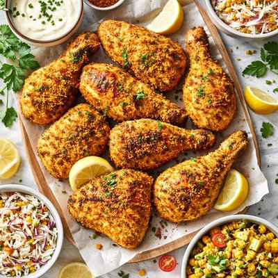 Image of Cornmeal Oven Fried Chicken