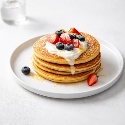 Image of Cornmeal Pancakes Using Yogurt
