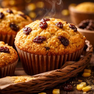 Image of Cornmeal Raisin Muffins