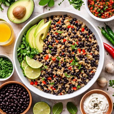 Image of Costa Rican Gallo Pinto Black Beans Rice