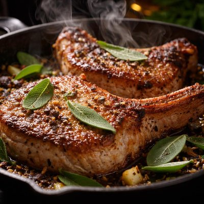 Image of Costolette Di Maiale Con Salvia Pork Chops with Sage