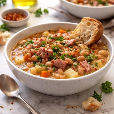 Image of Cosy Ham and Bean Soup