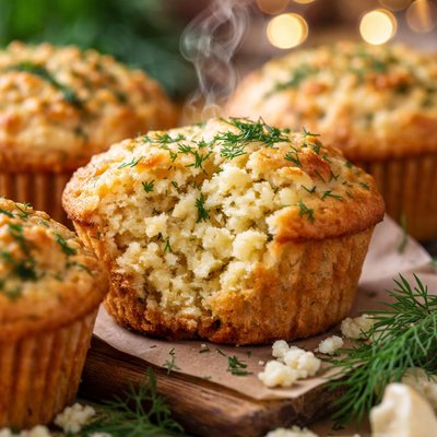 Image of Cottage Cheese and Dill Muffins