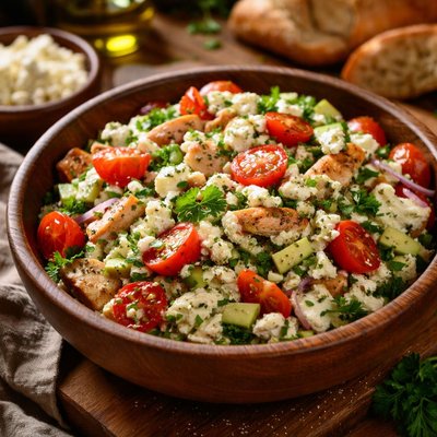 Image of Cottage Cheese Chicken Tomato Salad