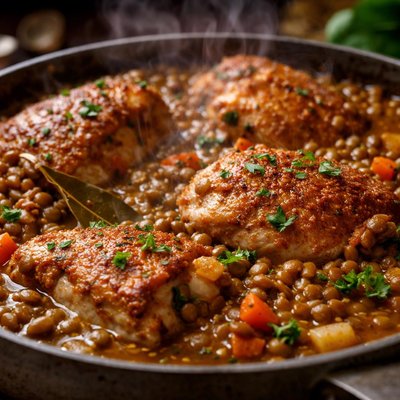 Image of Country Chicken with Lentils