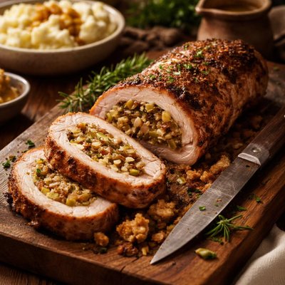 Image of Country Dressing Stuffed Pork Tenderloin