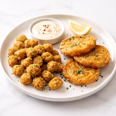 Image of Country Fried Okra and Green Tomatoes