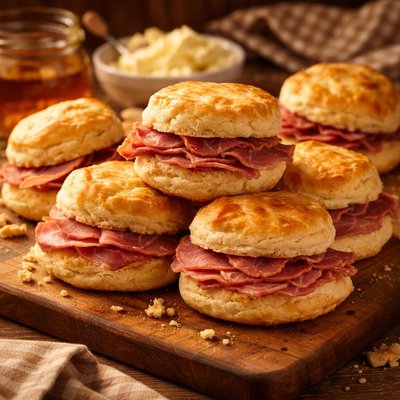 Image of Country Ham on Biscuits