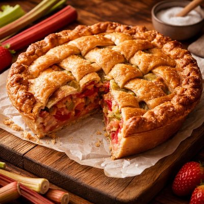 Image of Country Rhubarb Pie or Apple Pie