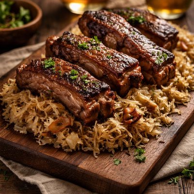Image of Country Ribs and Sauerkraut