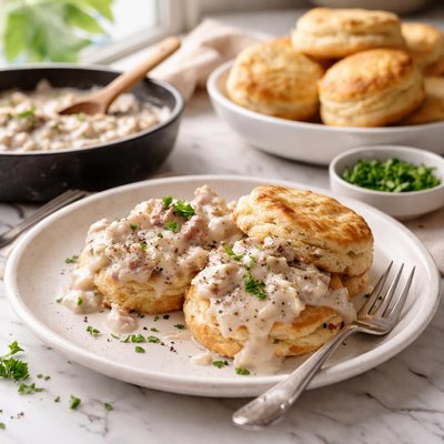 Image of Country Sausage Gravy and Buttermilk Biscuits