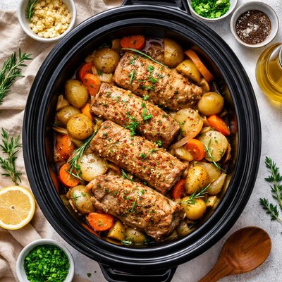 Image of Country Style Pork Loin in the Crock Pot