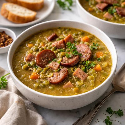 Image of Country Style Smoked Sausage Ham and Split Pea Soup