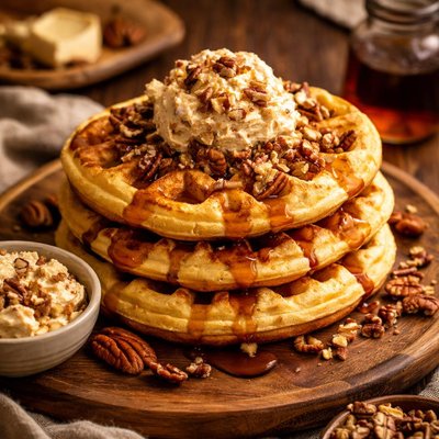 Image of Country Waffles with Maple Pecan Butter