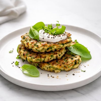 Image of Courgette and Sorrel Fritters