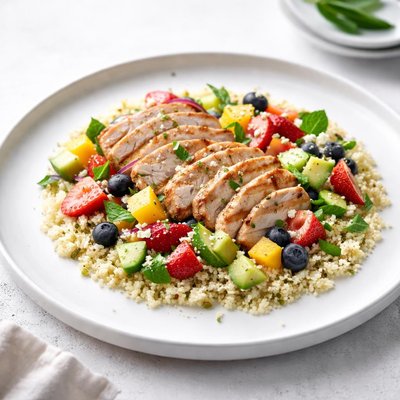Image of Couscous and Chicken Fruit Salad