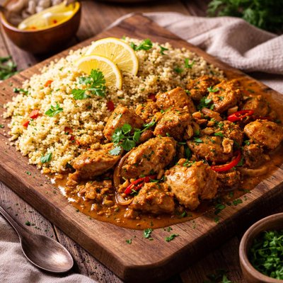 Image of Couscous and Curried Chicken