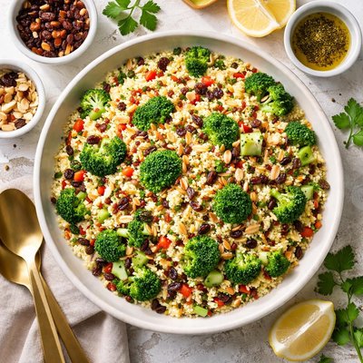 Image of Couscous Salad with Broccoli and Raisins