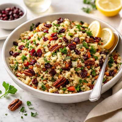 Image of Couscous Salad with Dried Cranberries and Pecans