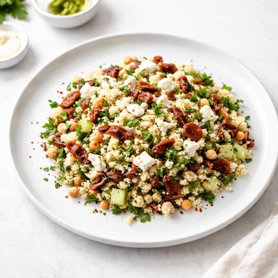 Image of Couscous Salad with Feta Cheese and Sun Dried Tomatoes
