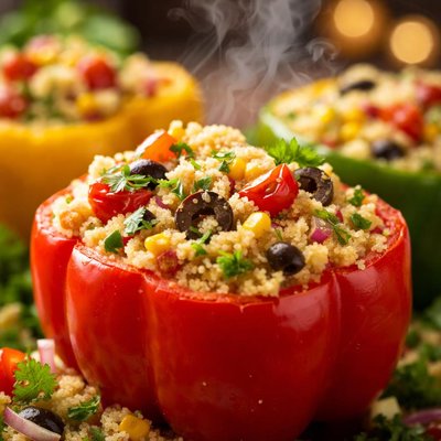 Image of Couscous Stuffed Bell Peppers