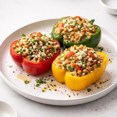 Image of Couscous Stuffed Bell Peppers for the Barbecue Vegetarian