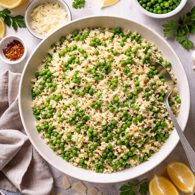 Image of Couscous with Peas and Parmesan