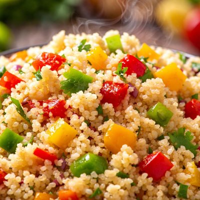 Image of Couscous with Three Peppers