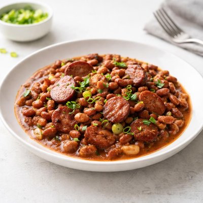 Image of Cowboy Beans and Sausage Skillet