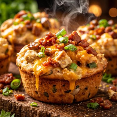 Image of Cowboy Chicken Cheese Muffins