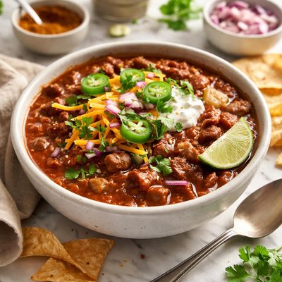 Image of Cowboy Chili with Homemade Chile Powder