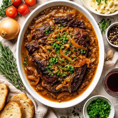 Image of Cowboy Chuck Roast with Onion Gravy