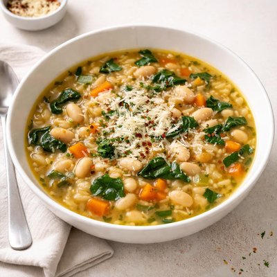 Image of Cozy Orzo and White Bean Soup