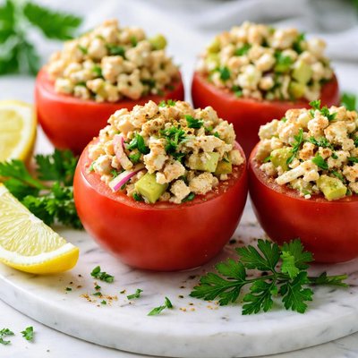 Image of Crab and Avocado Stuffed Tomatoes